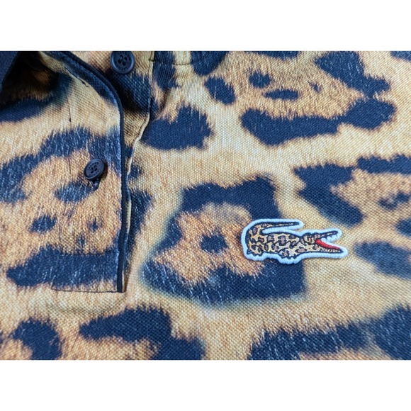 Lacoste x National Geographic Women's 42 Polo Shirt Animal Leopard Print - Picture 3 of 8